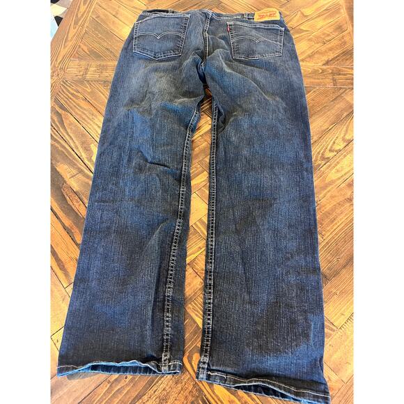 Levis 505 Jeans Men Blue 40x32 Cowboy Classic Western Dark Academia Twee Aztec - Picture 4 of 10